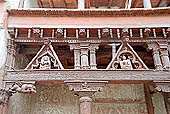 Ladakh - Alchi monastery, the carved wooden faade of the Sumtsek